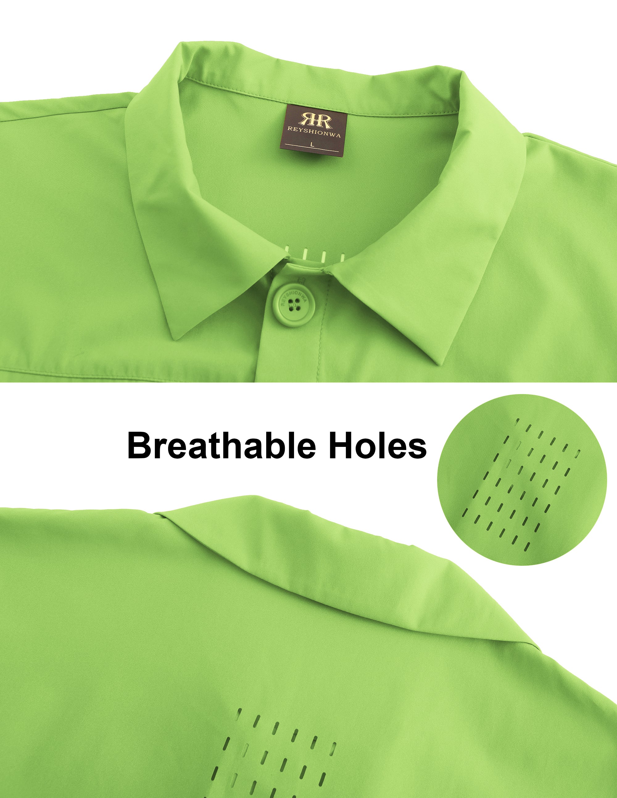 Outdoor Hiking Shirt Short Sleeve - Green