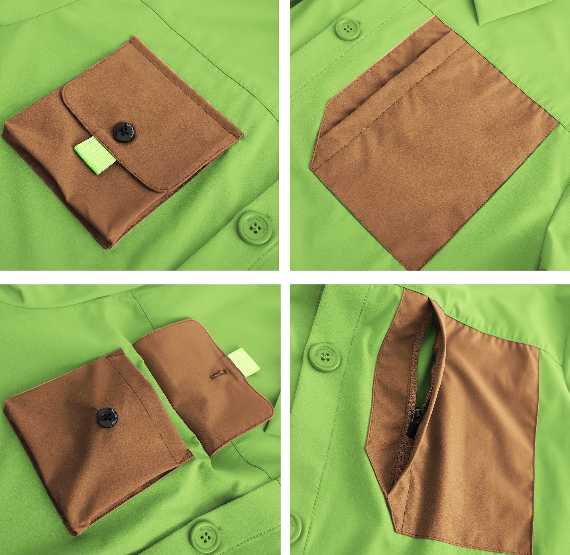 Outdoor Hiking Shirt Short Sleeve - Green