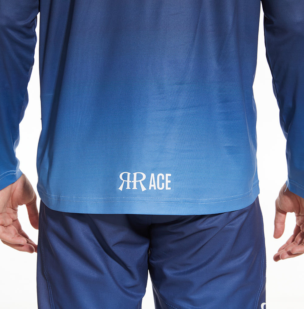 MTB Jersey Long Sleeve - Blue Red