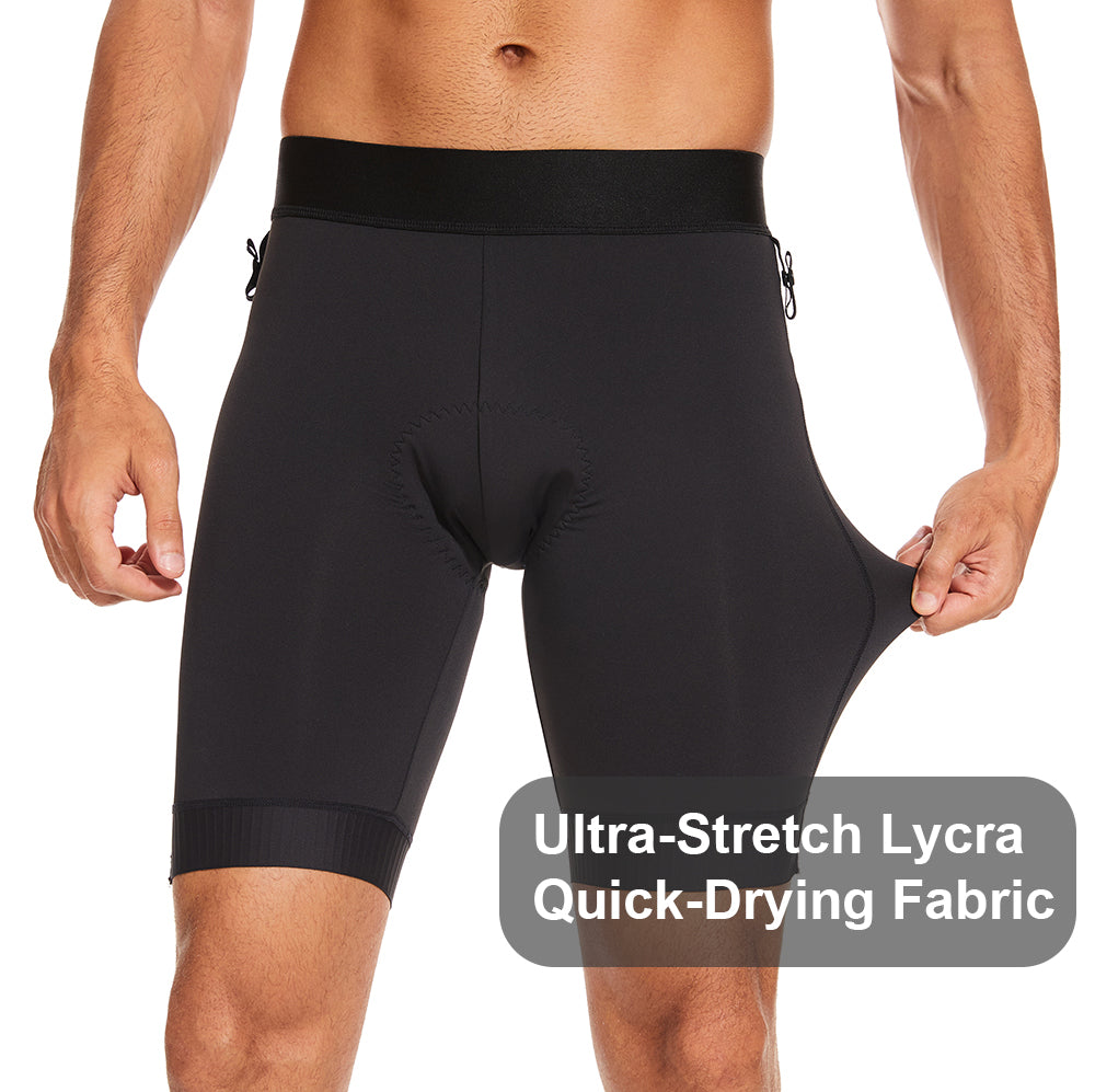 MTB Padded Cycling Shorts with Padded - Black