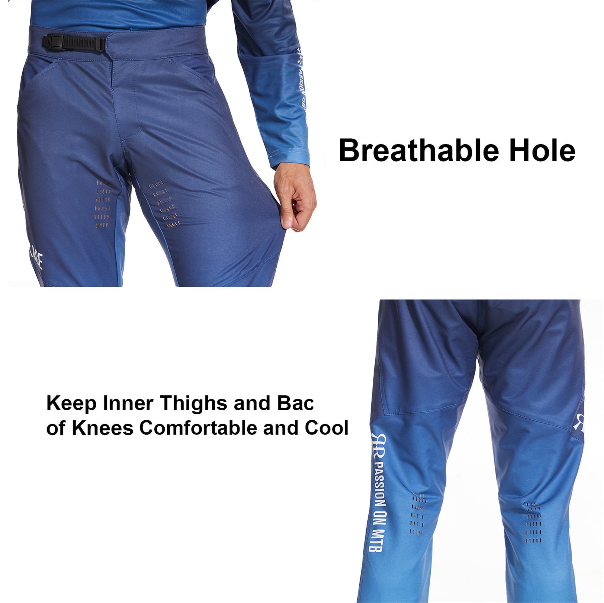 MTB Downhill Pants and Jersey - Gradient Blue
