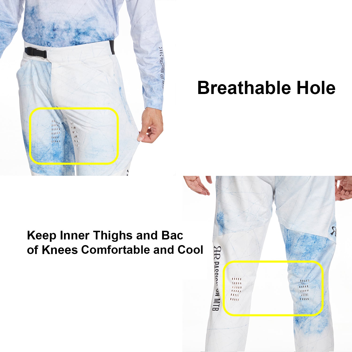 MTB Downhill Pants - Abstract Cloudy
