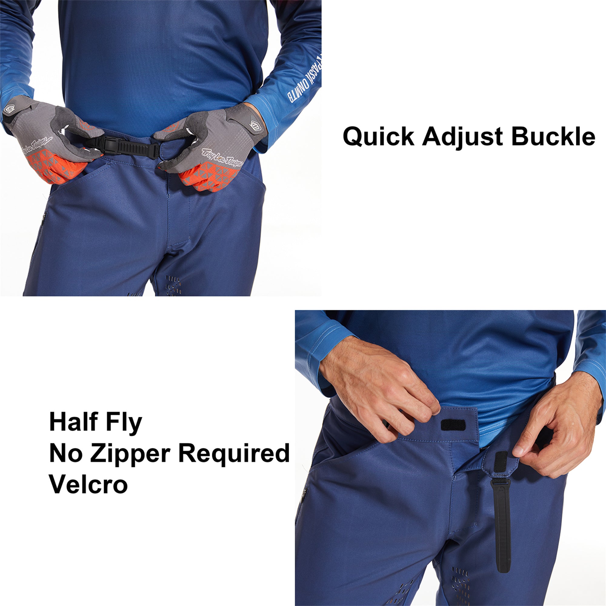 MTB Downhill Pants and Jersey - Gradient Blue