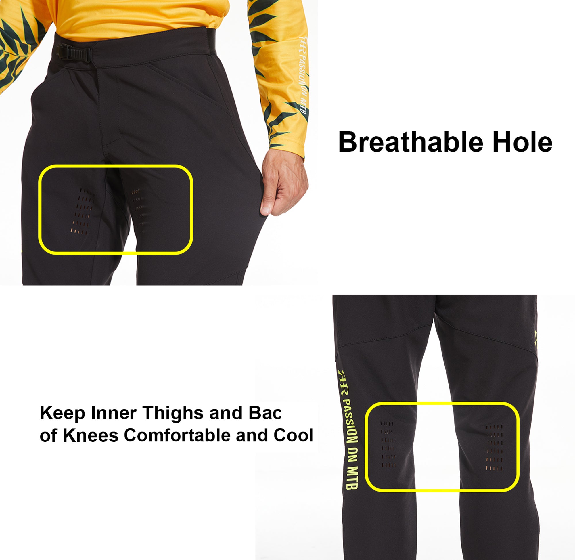 MTB Downhill Pants and Jersey - Black