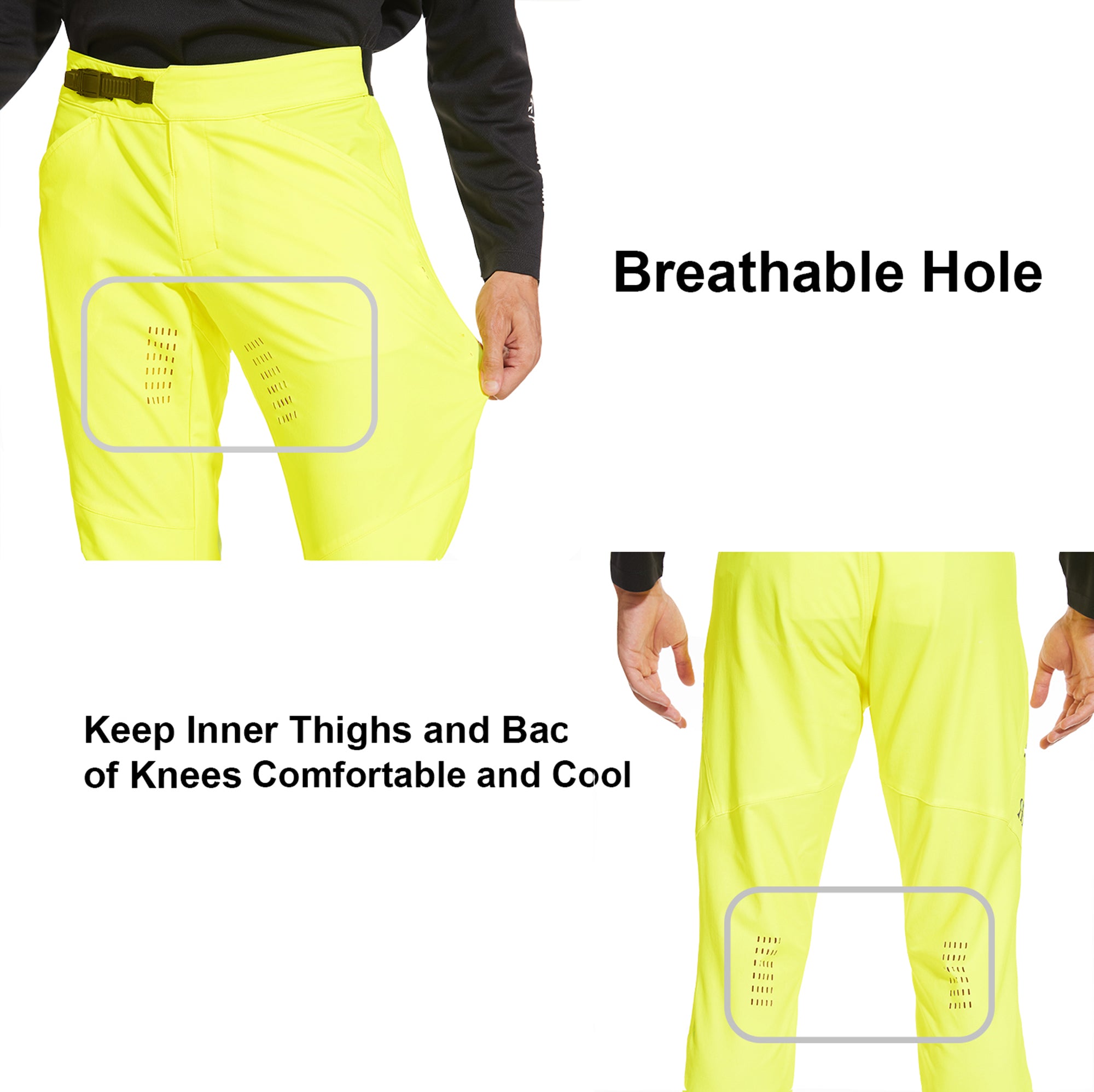 MTB Downhill Pants and Jersey - Fluorescent Yellow