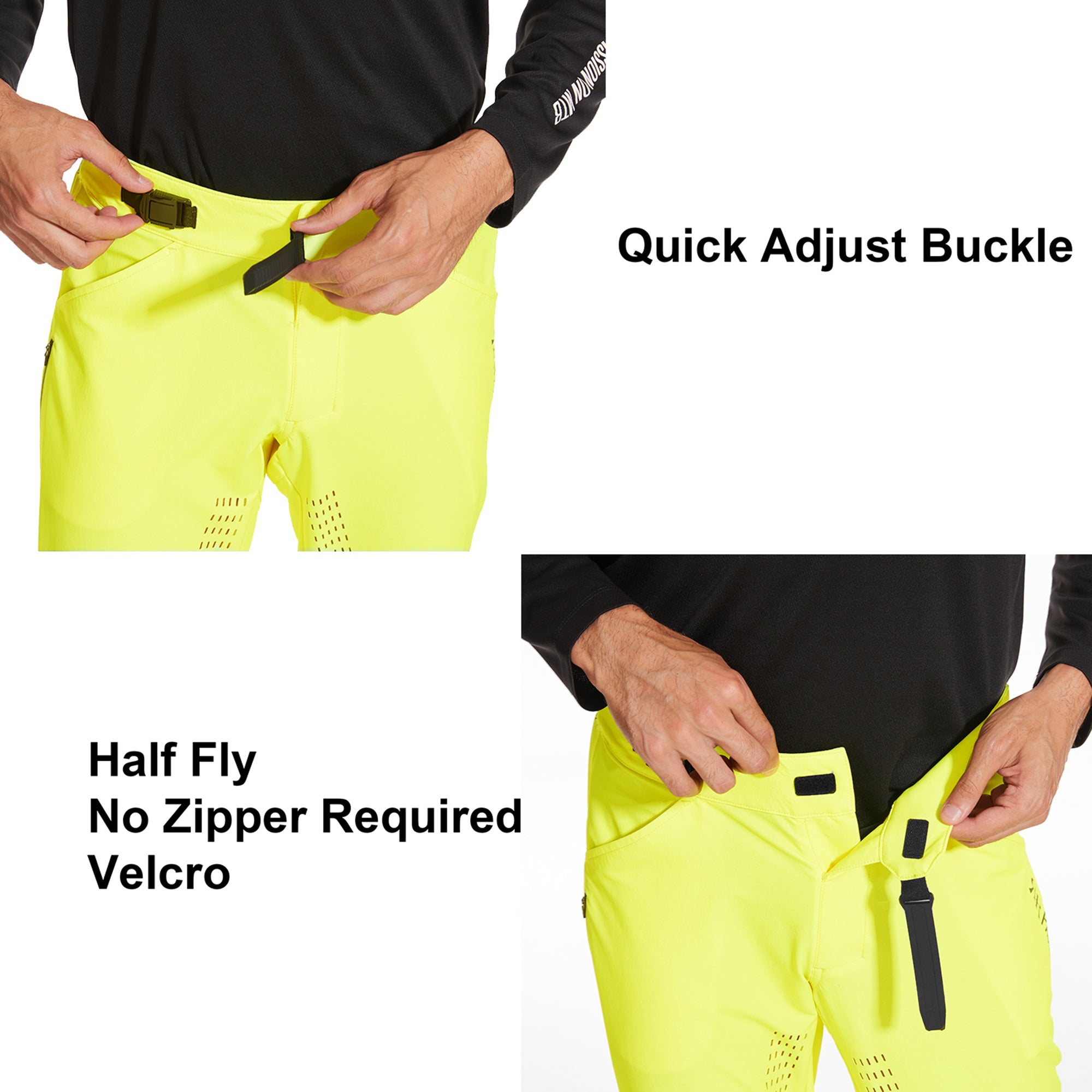 MTB Downhill Pants and Jersey - Fluorescent Yellow