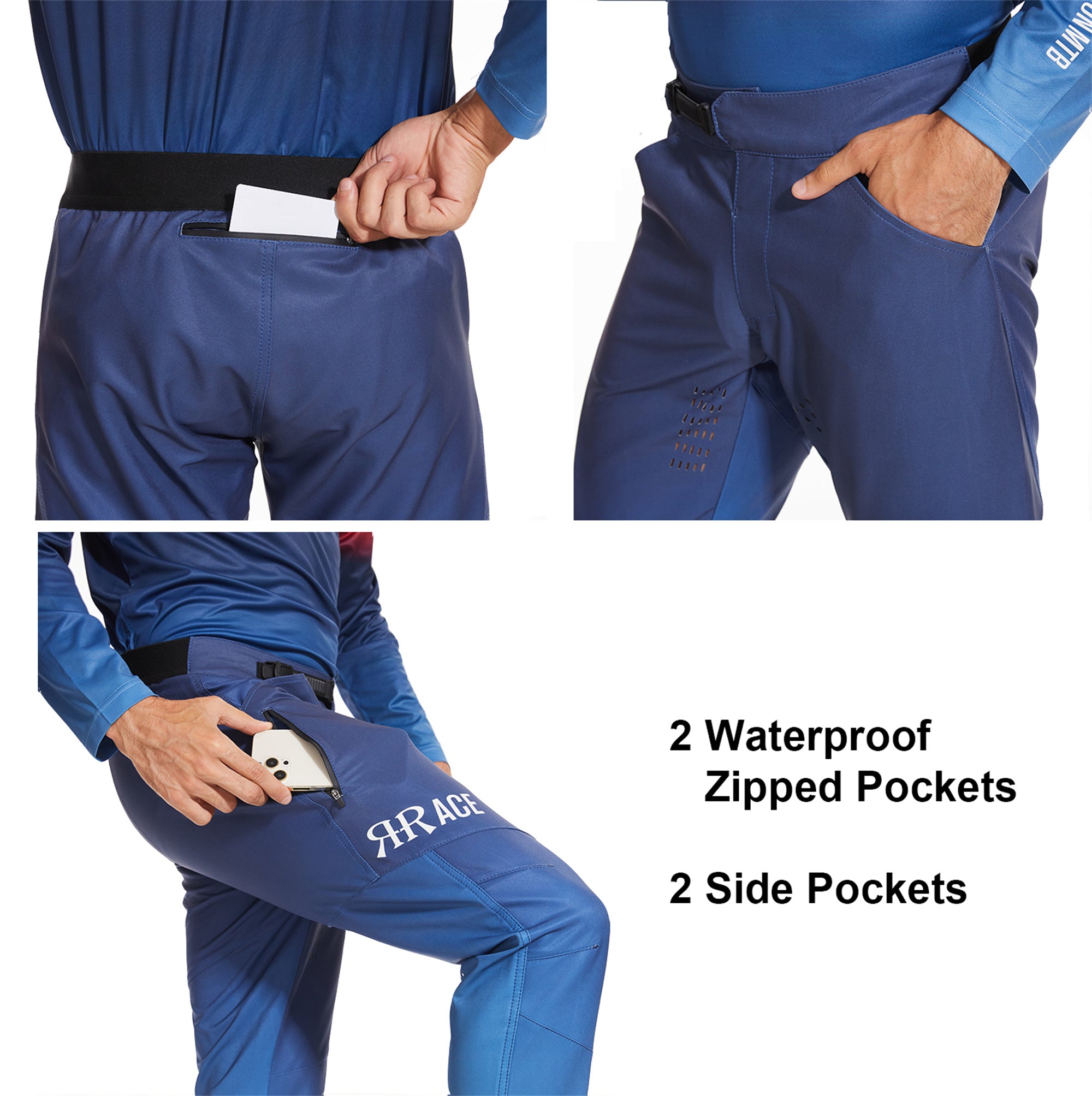 MTB Downhill Pants and Jersey - Gradient Blue