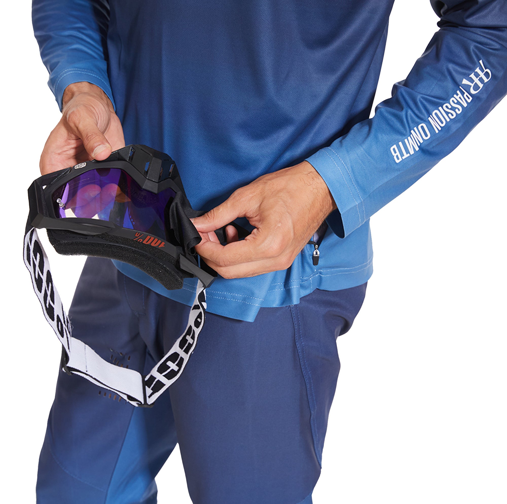 MTB Downhill Pants and Jersey - Gradient Blue