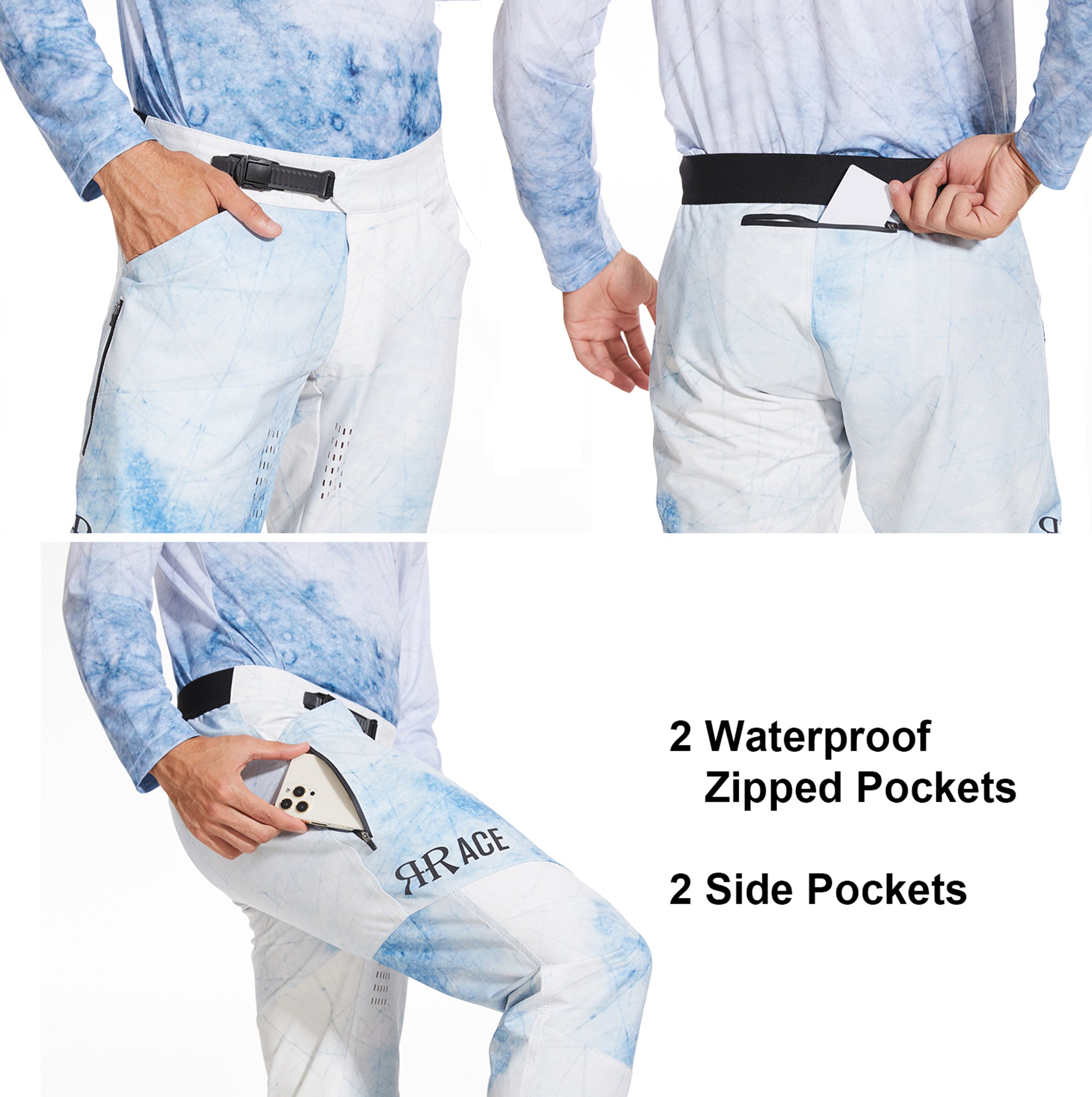 MTB Downhill Pants and Jersey - Abstract Cloudy