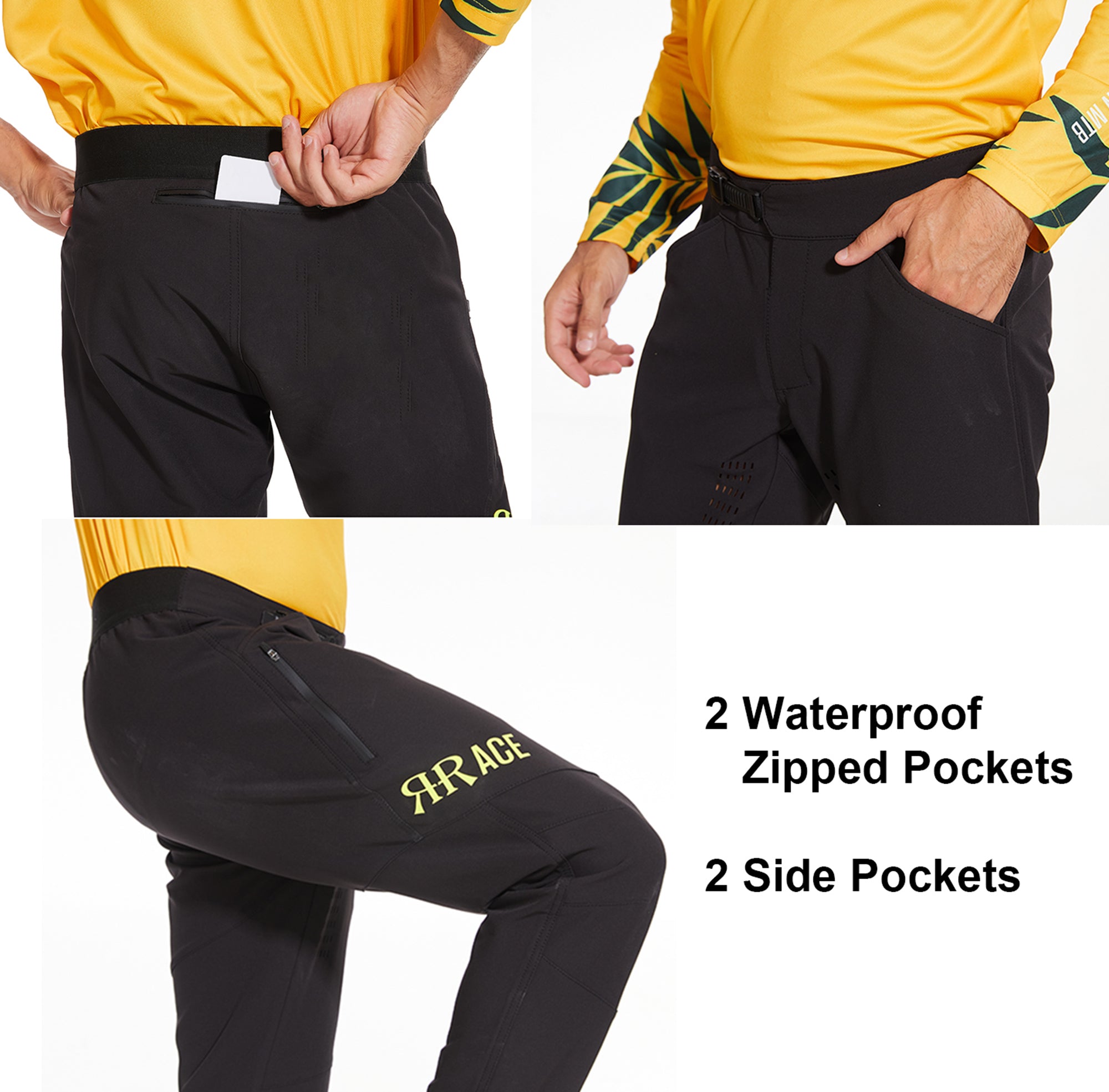 MTB Downhill Pants and Jersey - Black