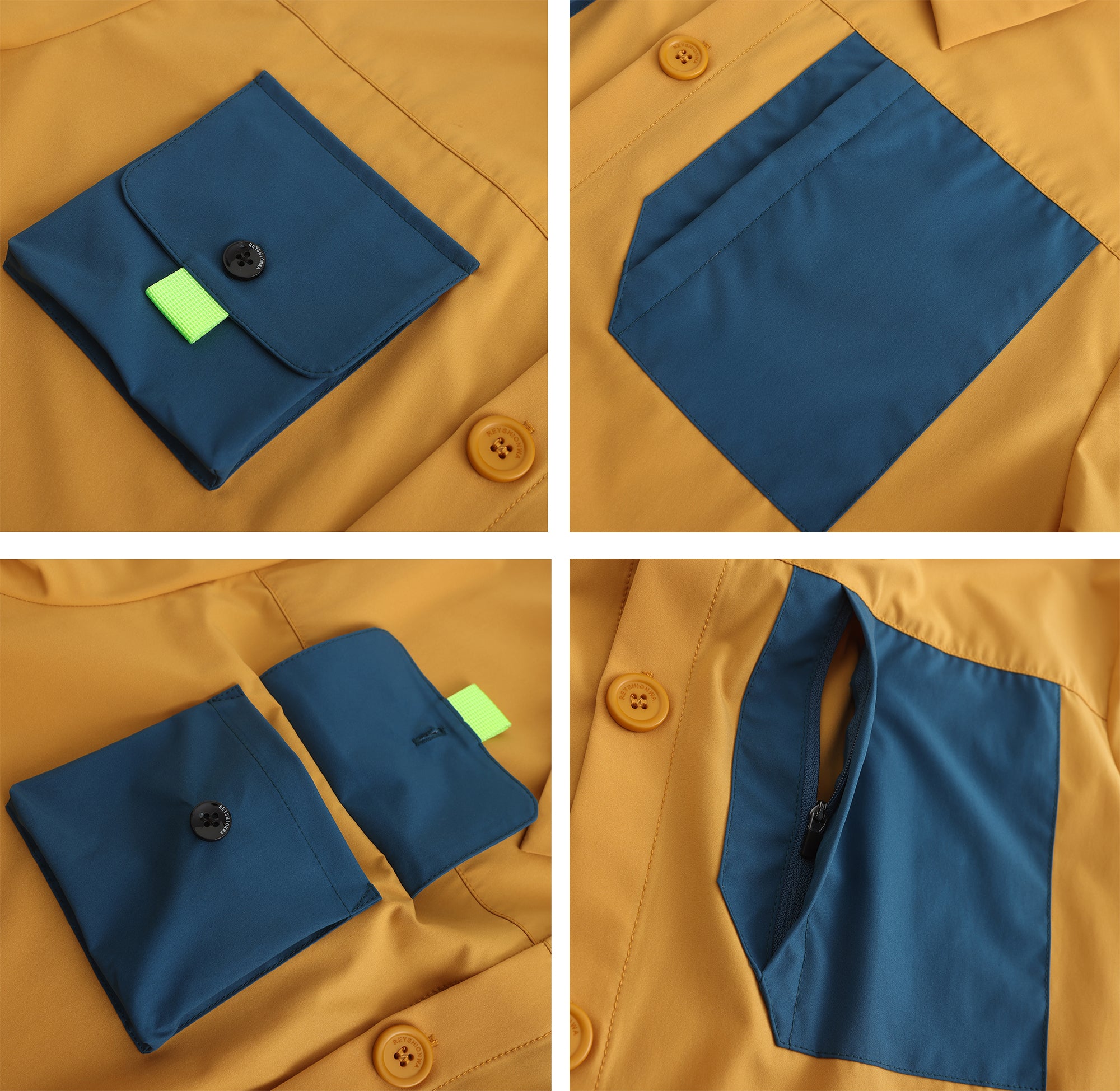 Outdoor Hiking Shirt Short Sleeve - Yellow