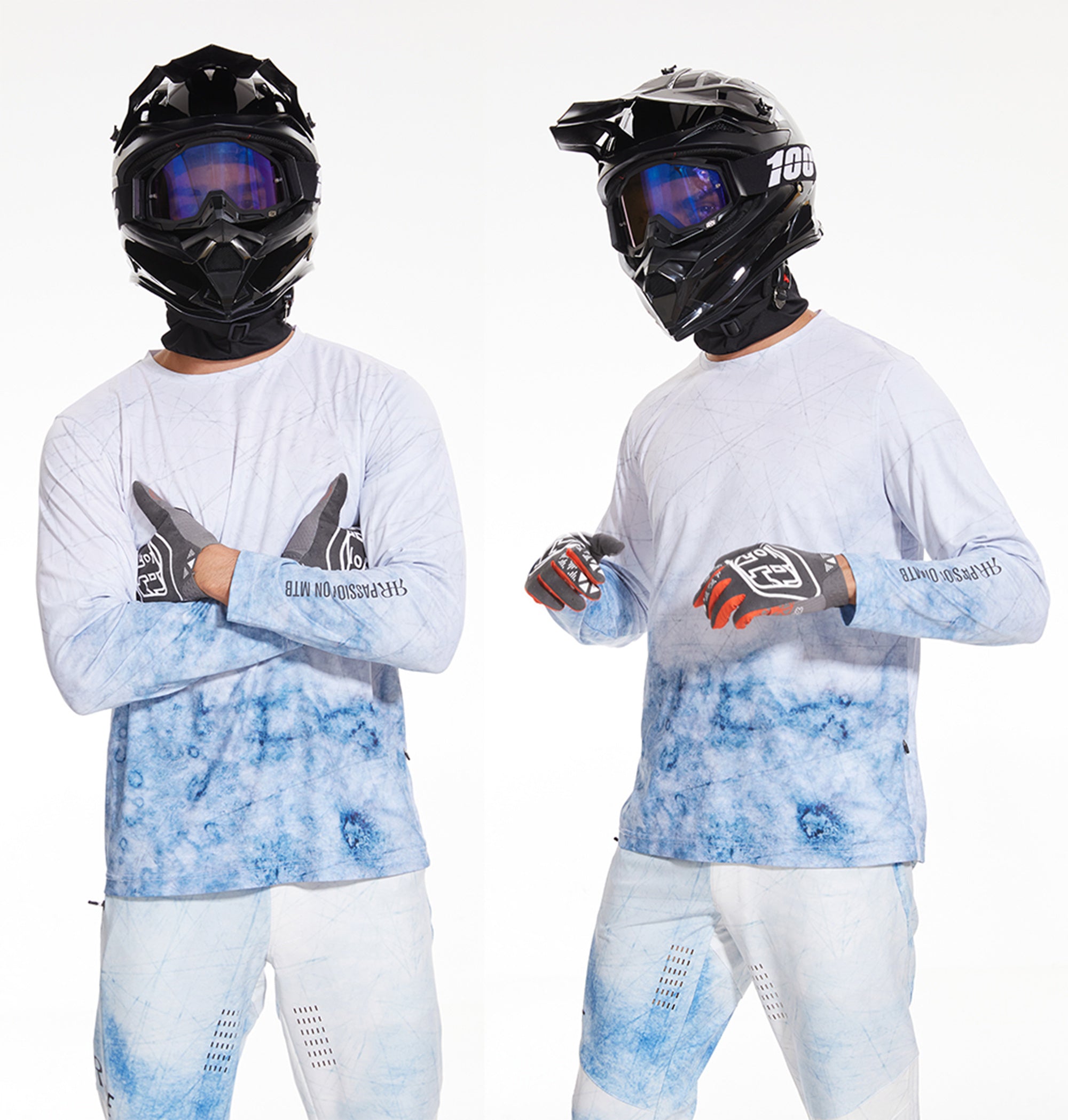 MTB Downhill Pants and Jersey - Abstract Cloudy