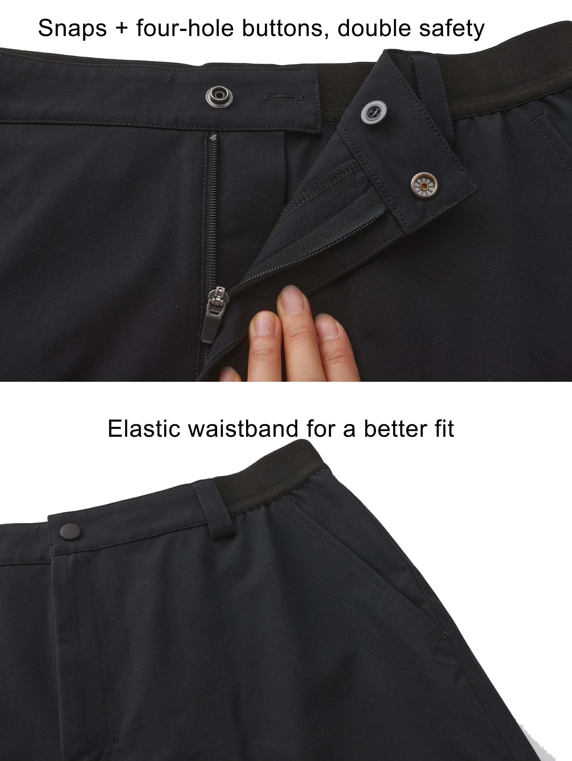 Men's Outdoor Hiking Pants - Black