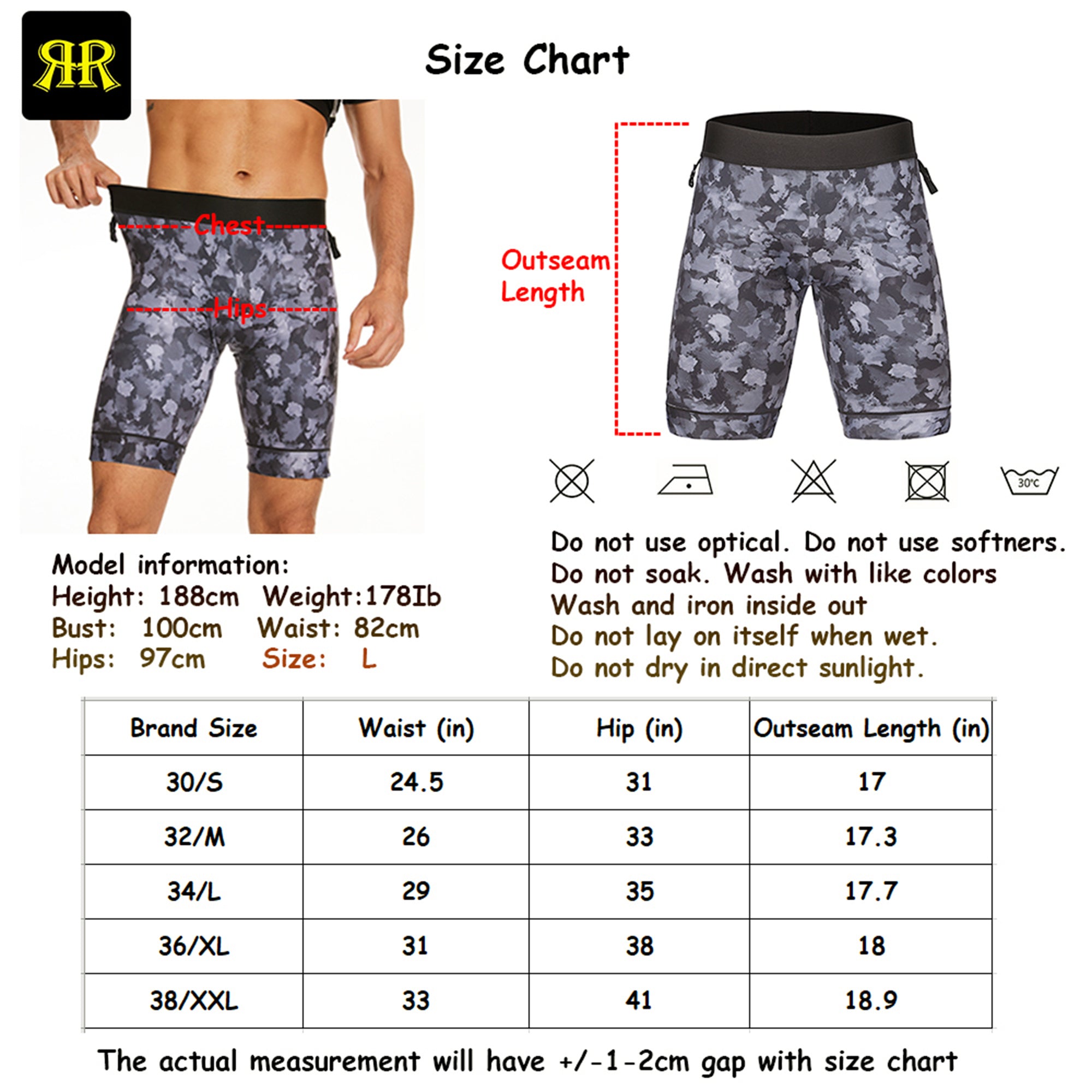 Gepolsterte MTB-Radhose in Camo