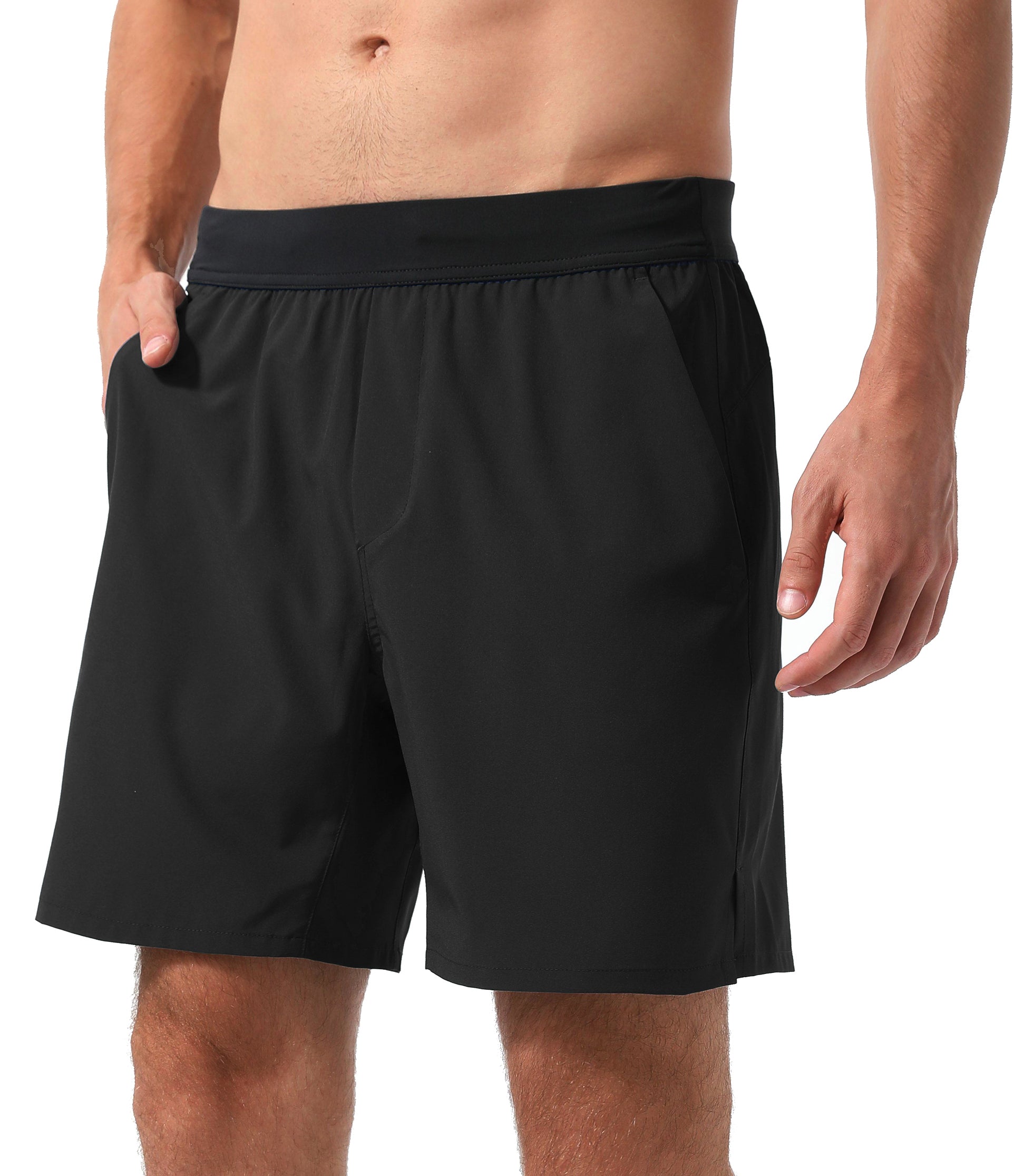 Men Athletic Gym Shorts 7 Inch - Black – REYSHIONWA