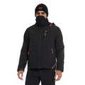 Men's Winter Jacket Softshell Fleece Lined 5 Pockets Reflective - Black