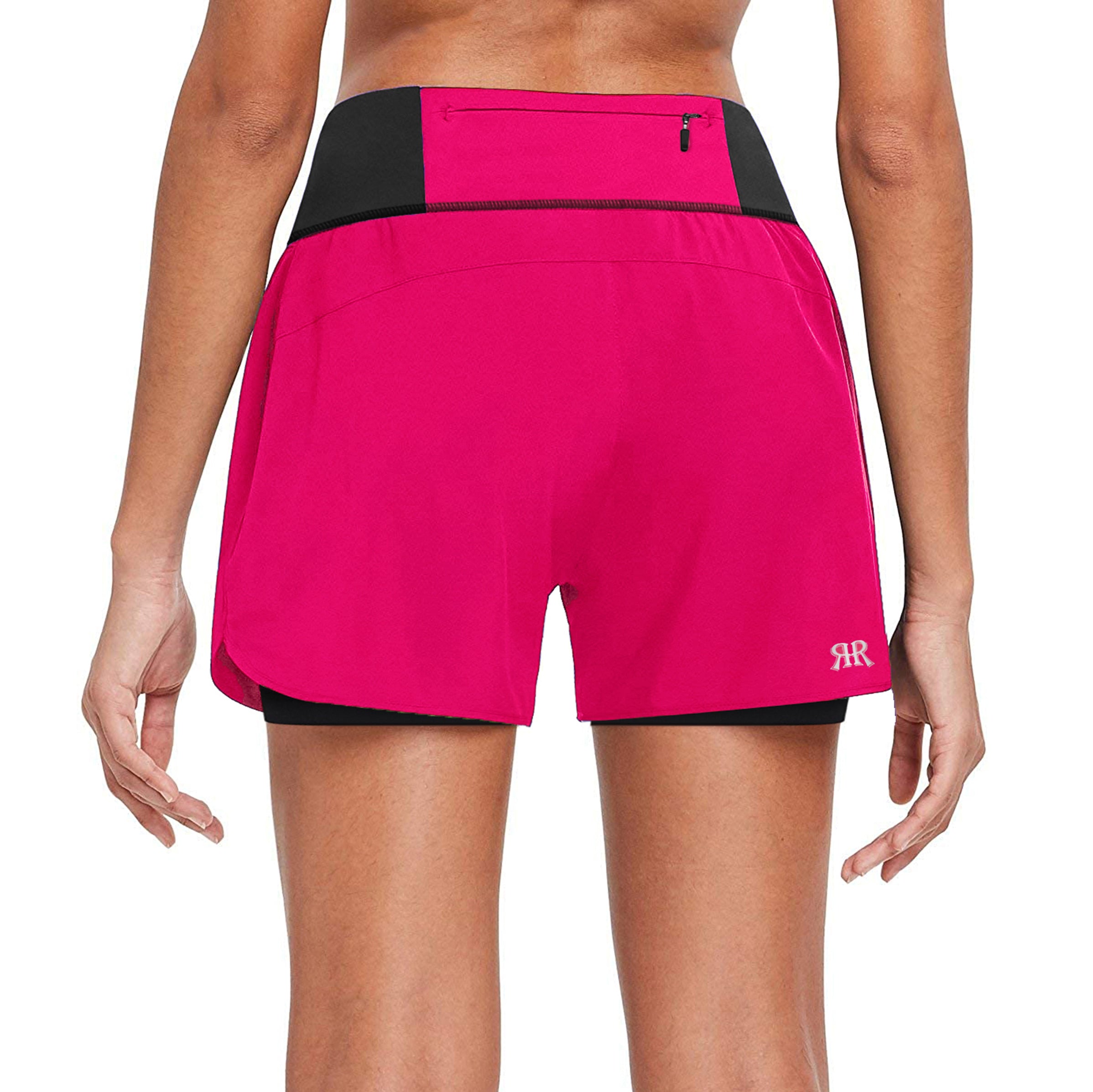 Womens Running Shorts 2 in 1 - Beetroot Purple