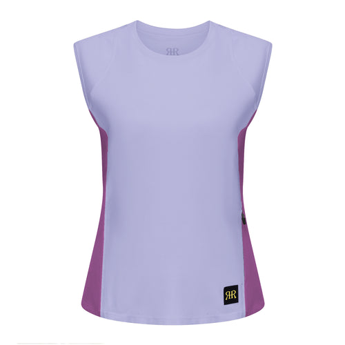 Cap Sleeve Hiking Tank Top - Purple