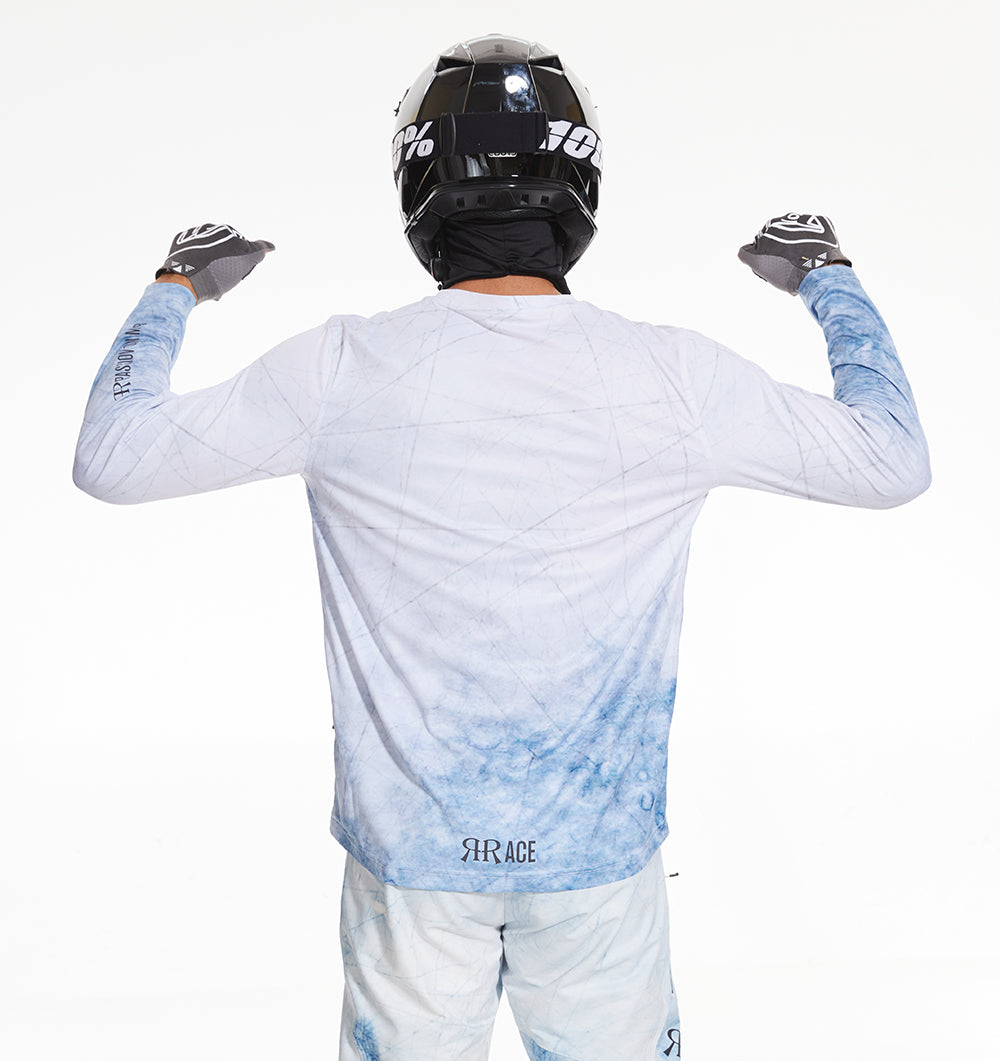 MTB-Trikot Langarm Abtract Cloudy