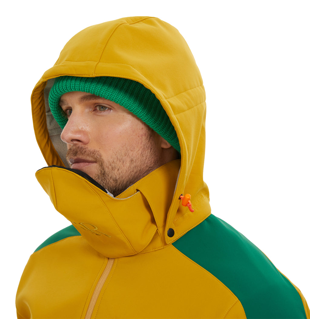 Men’s Skating Softshell Jacket Fleece Lined Windproof - Yellow