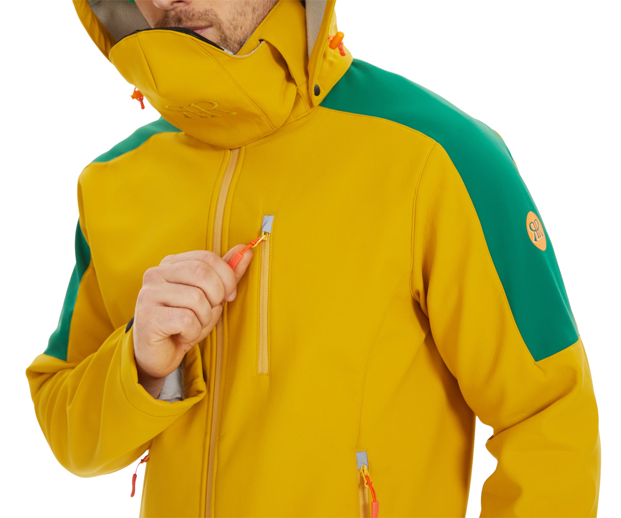Men’s Skating Softshell Jacket Fleece Lined Windproof - Yellow