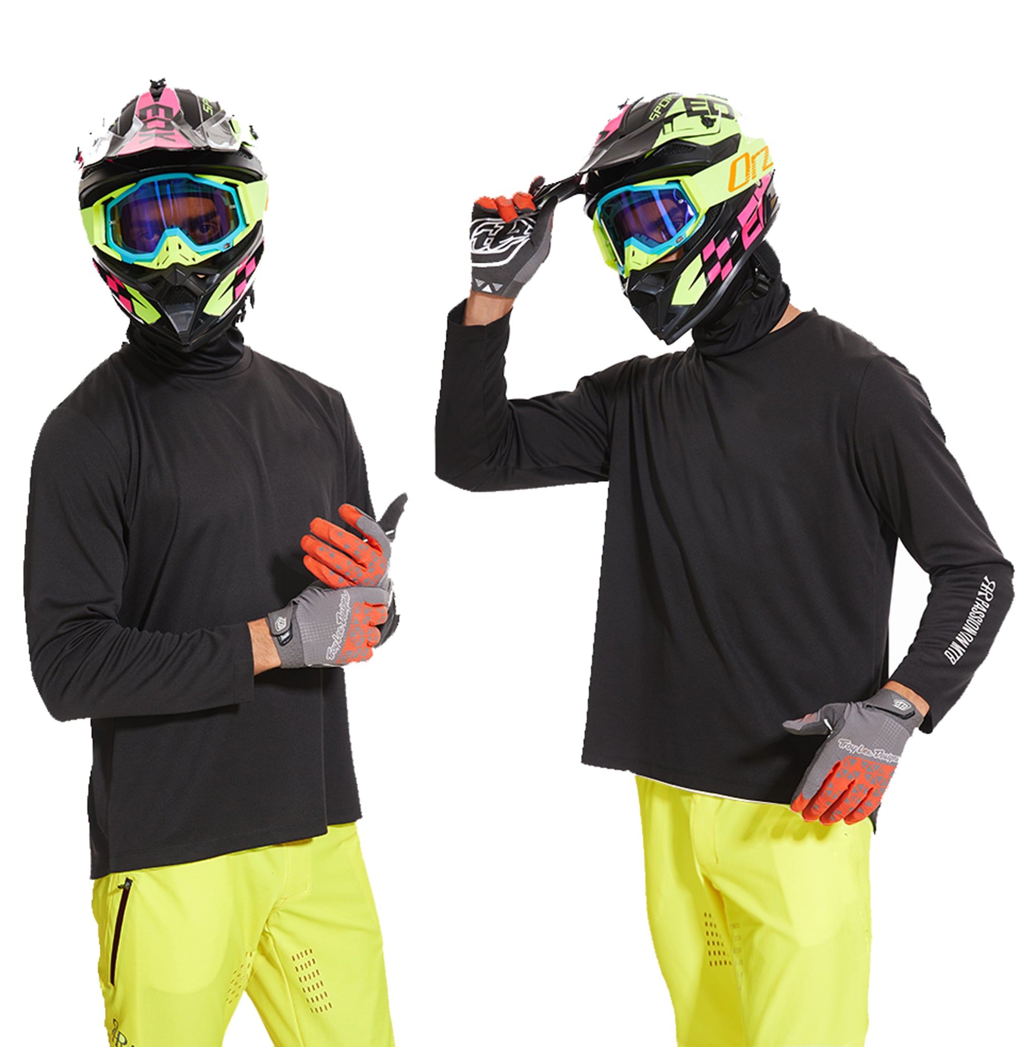MTB Downhill Pants and Jersey - Fluorescent Yellow
