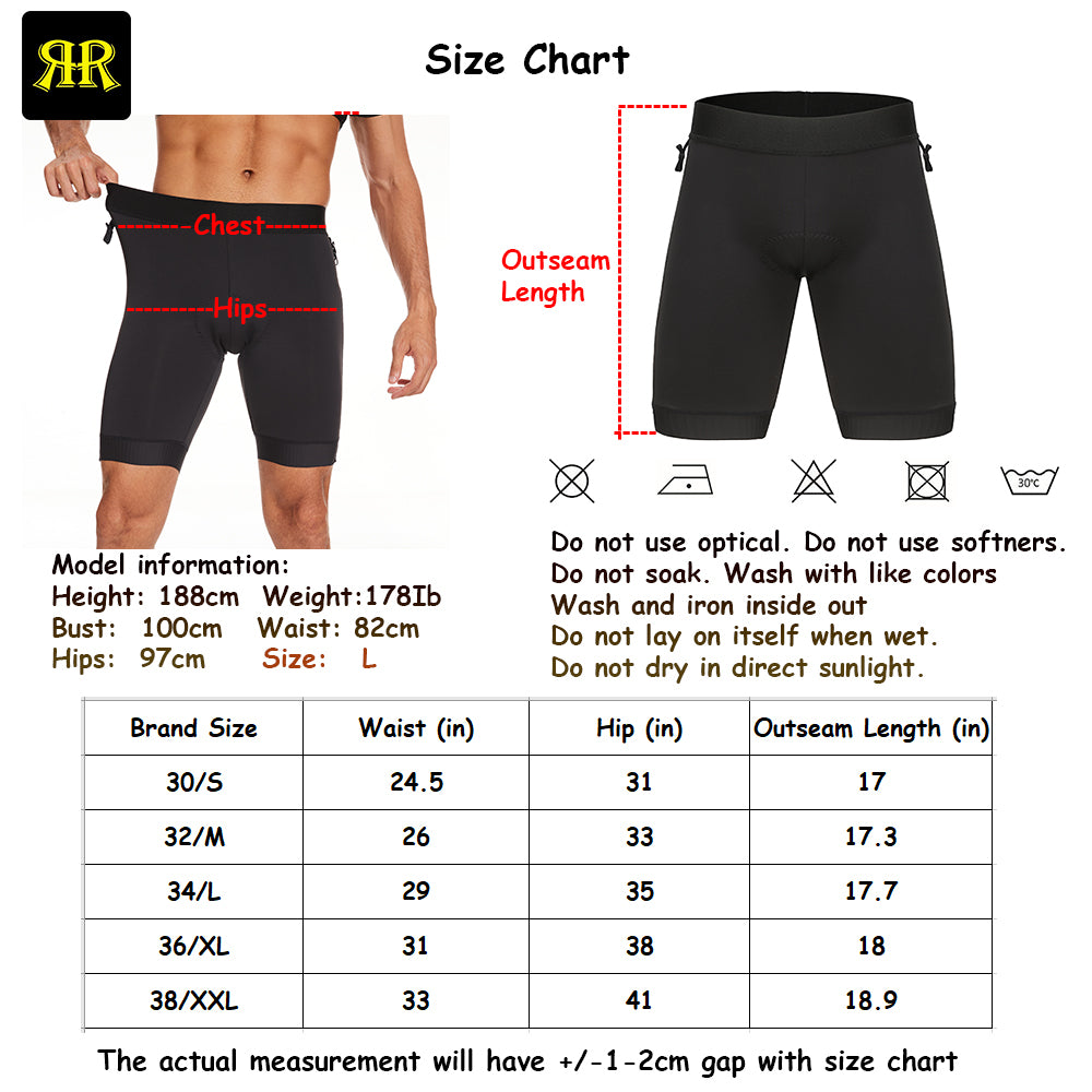 MTB Padded Cycling Shorts with Padded - Black