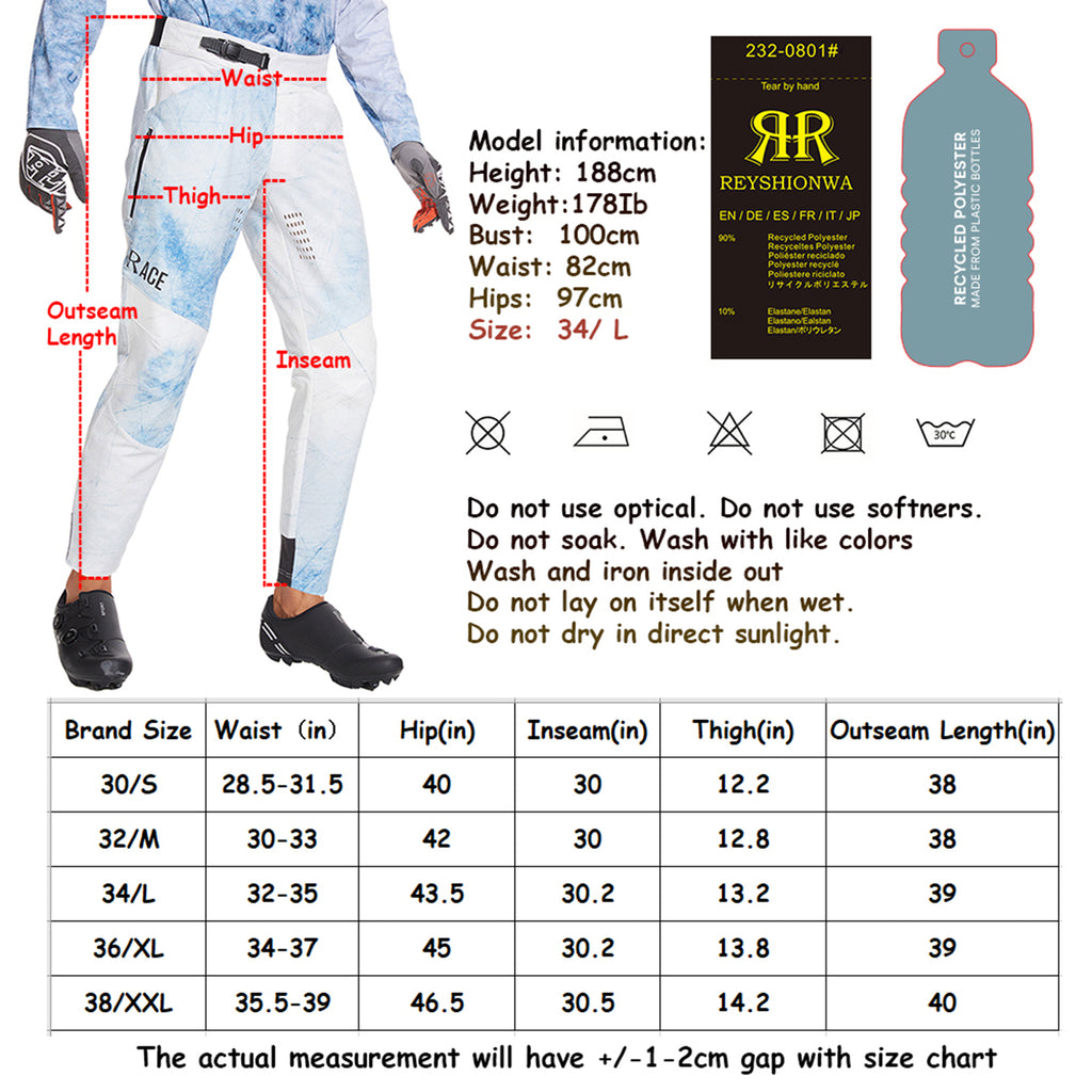 MTB Downhill Pants and Jersey - Abstract Cloudy