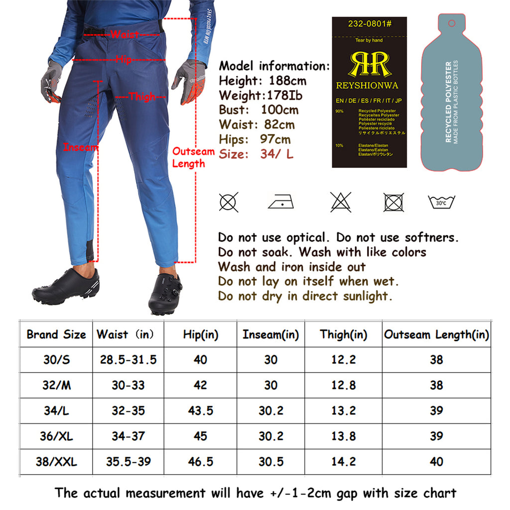 MTB Downhill Pants and Jersey - Gradient Blue