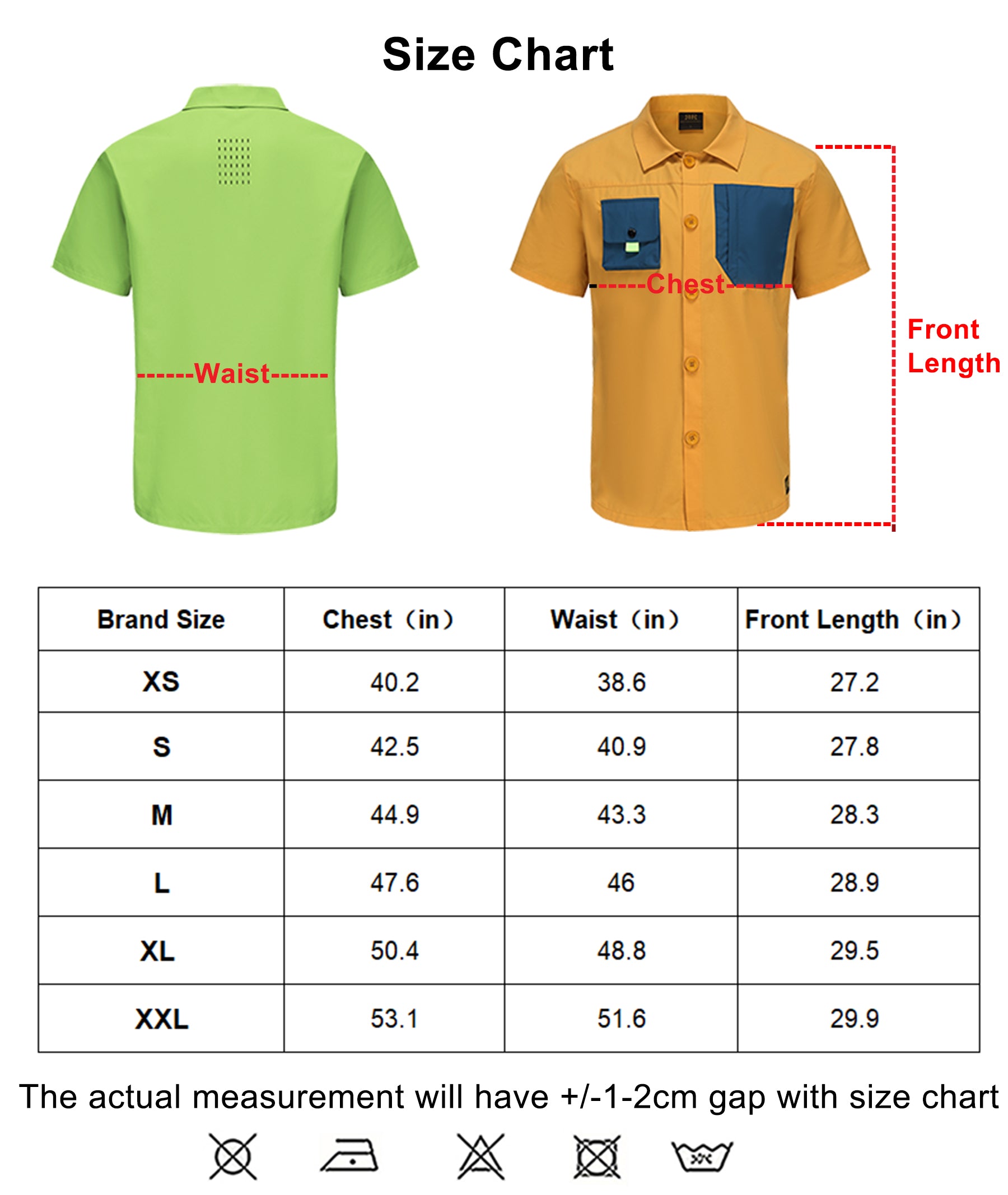 Outdoor Hiking Shirt Short Sleeve - Yellow