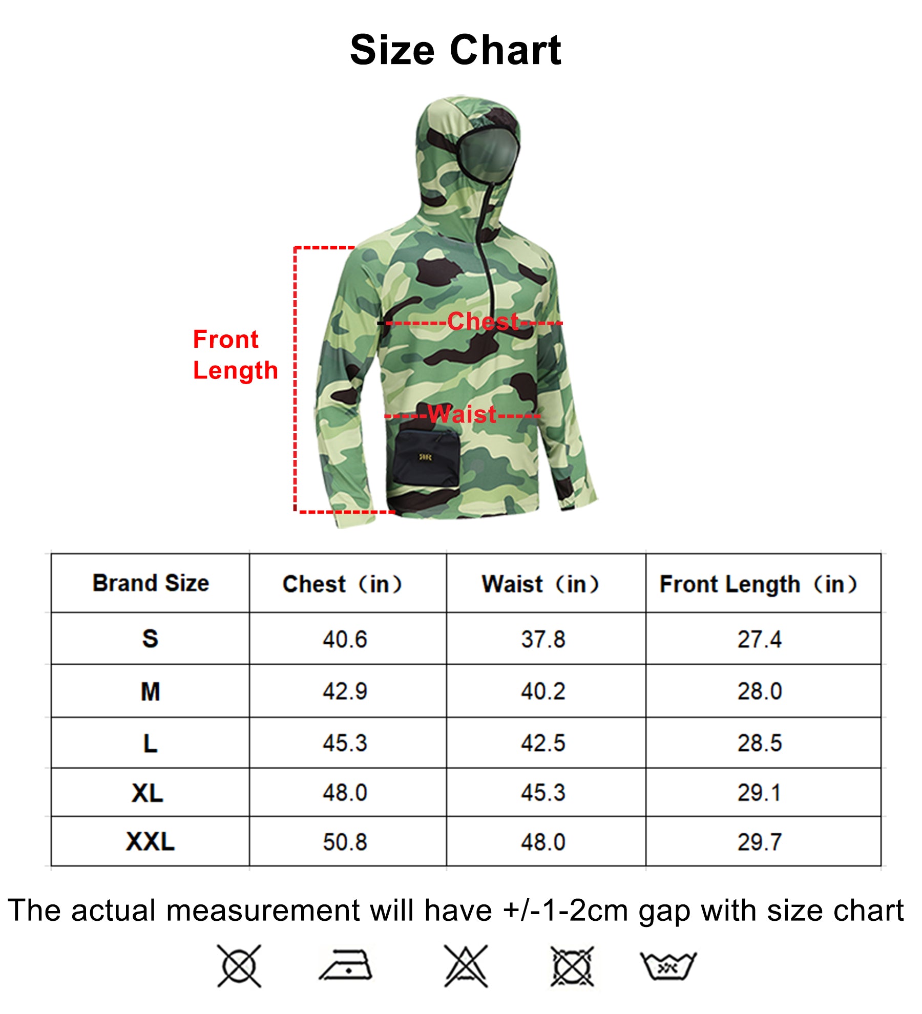 Men's Rash Guard Shirts UPF 50+ UV with Hoodie - Green Camo