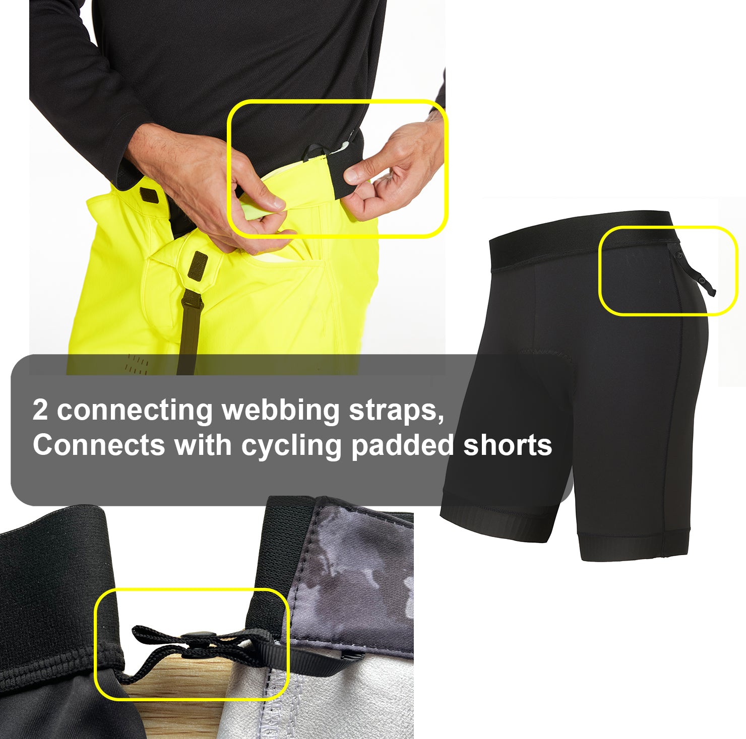 MTB Downhill Pants - Fluorescent Yellow