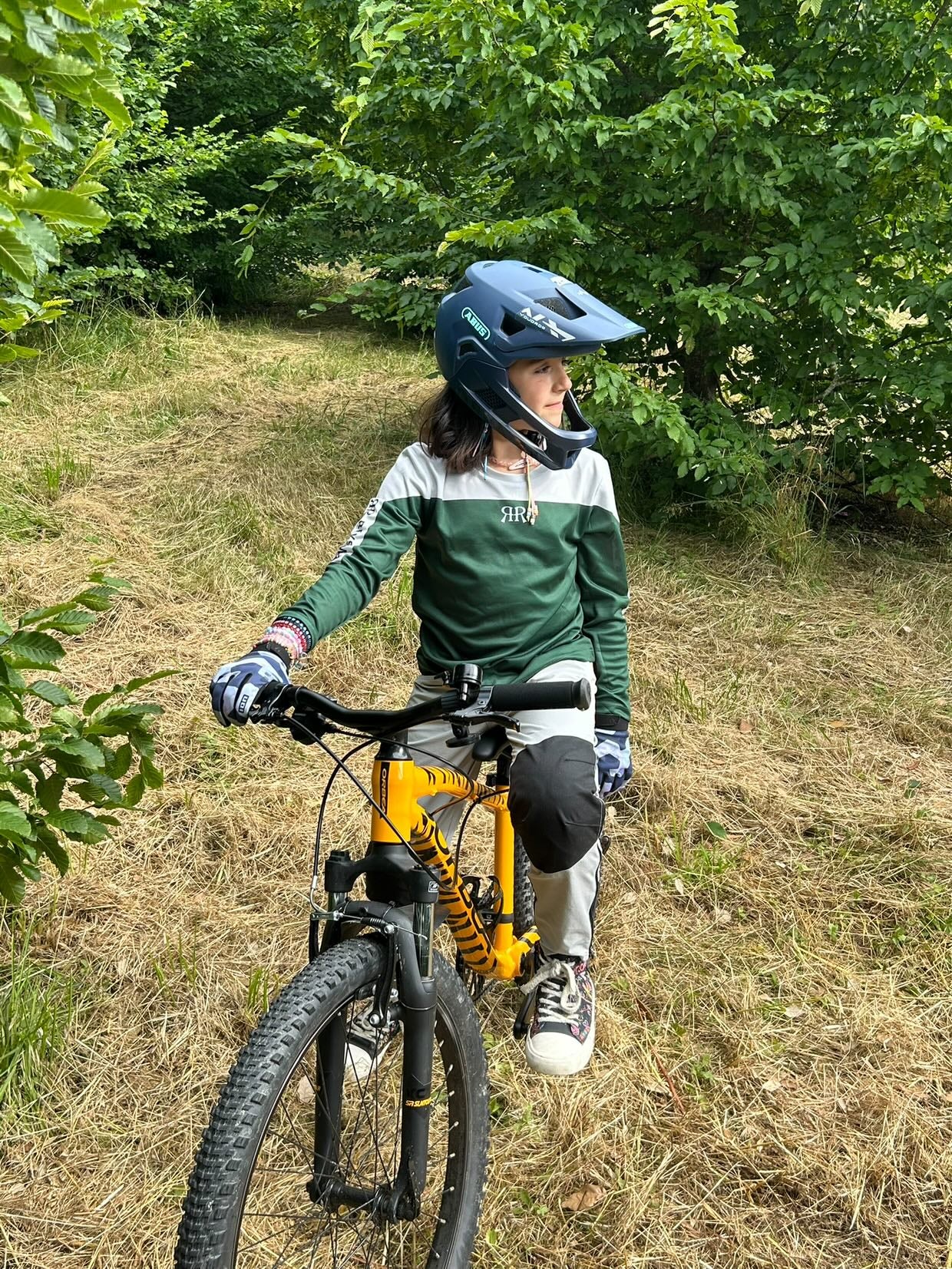 Youth Mountain Bike Jersey 8-14 - Green