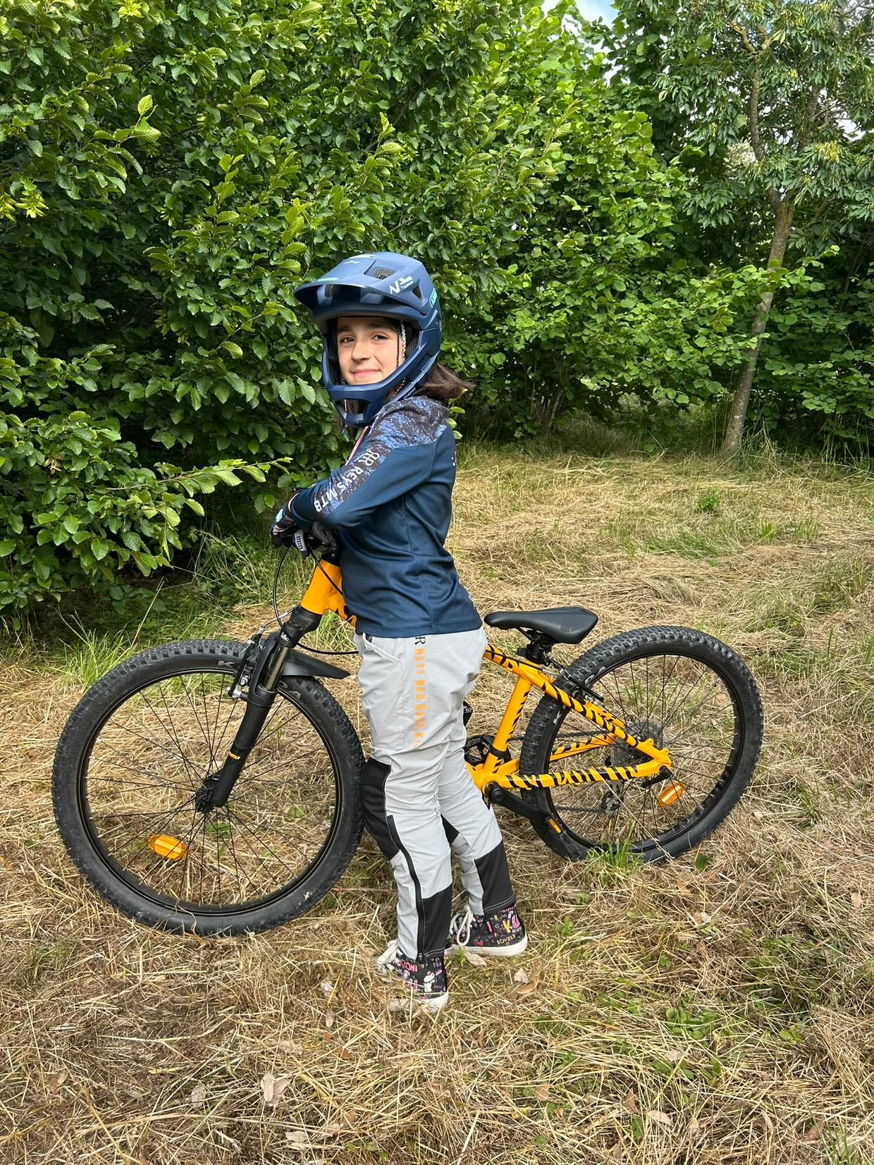 Youth Mountain Bike Jersey 8-14-Blue