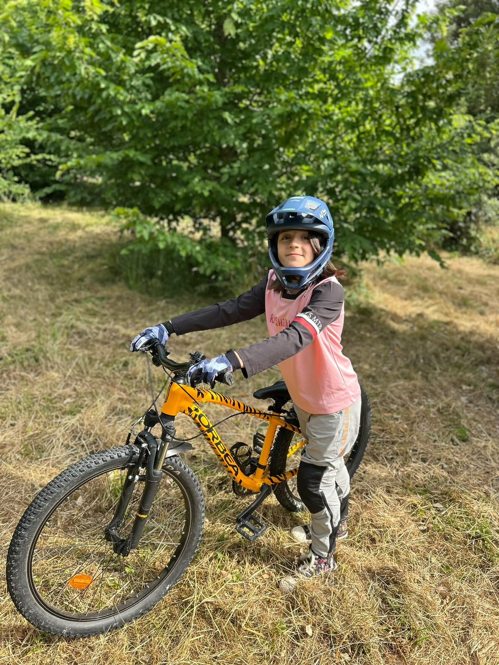 Youth Mountain Bike Jersey 8-14 - Pink