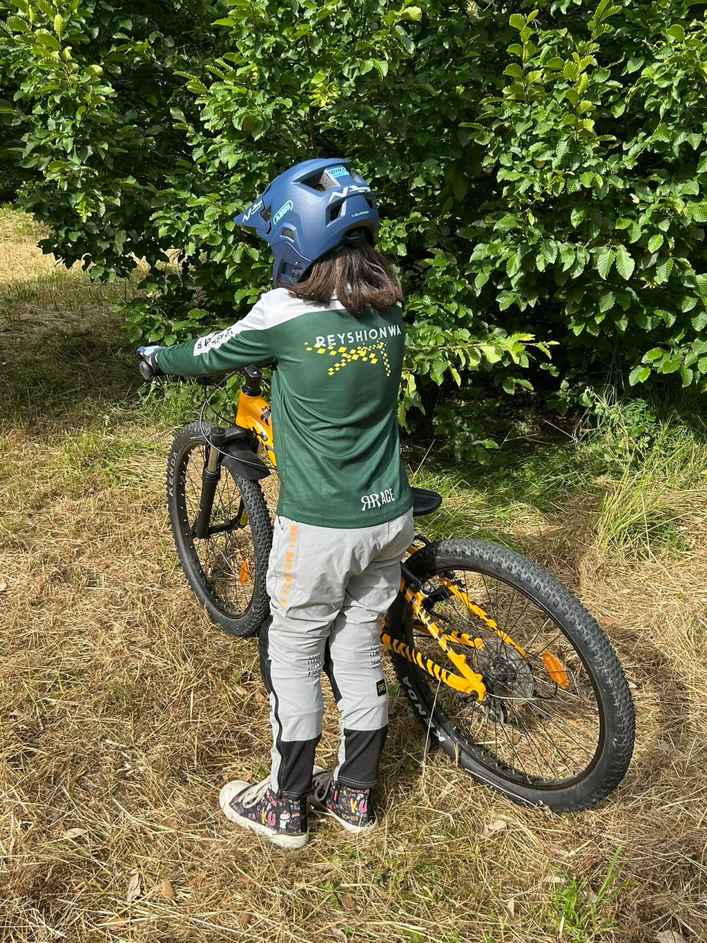 Youth Mountain Bike Jersey 8-14 - Green