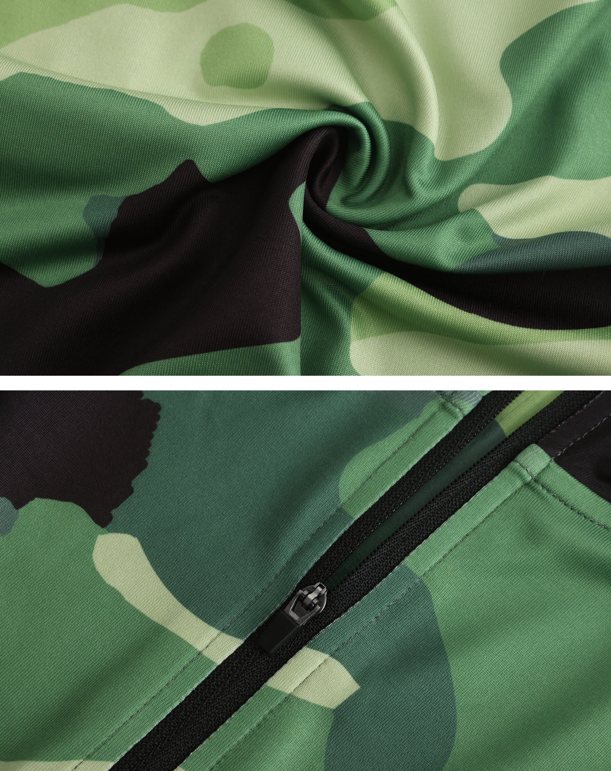 Men's Rash Guard Shirts UPF 50+ UV with Hoodie - Green Camo