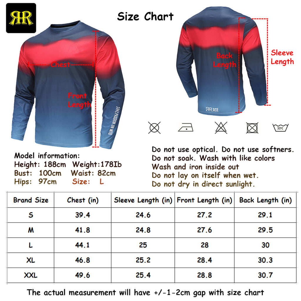 MTB Downhill Pants and Jersey - Gradient Blue