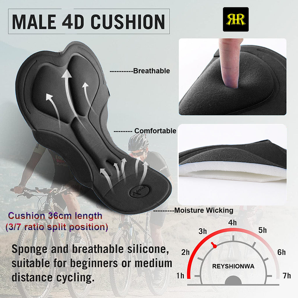 MTB Padded Cycling Shorts with Padded - Black