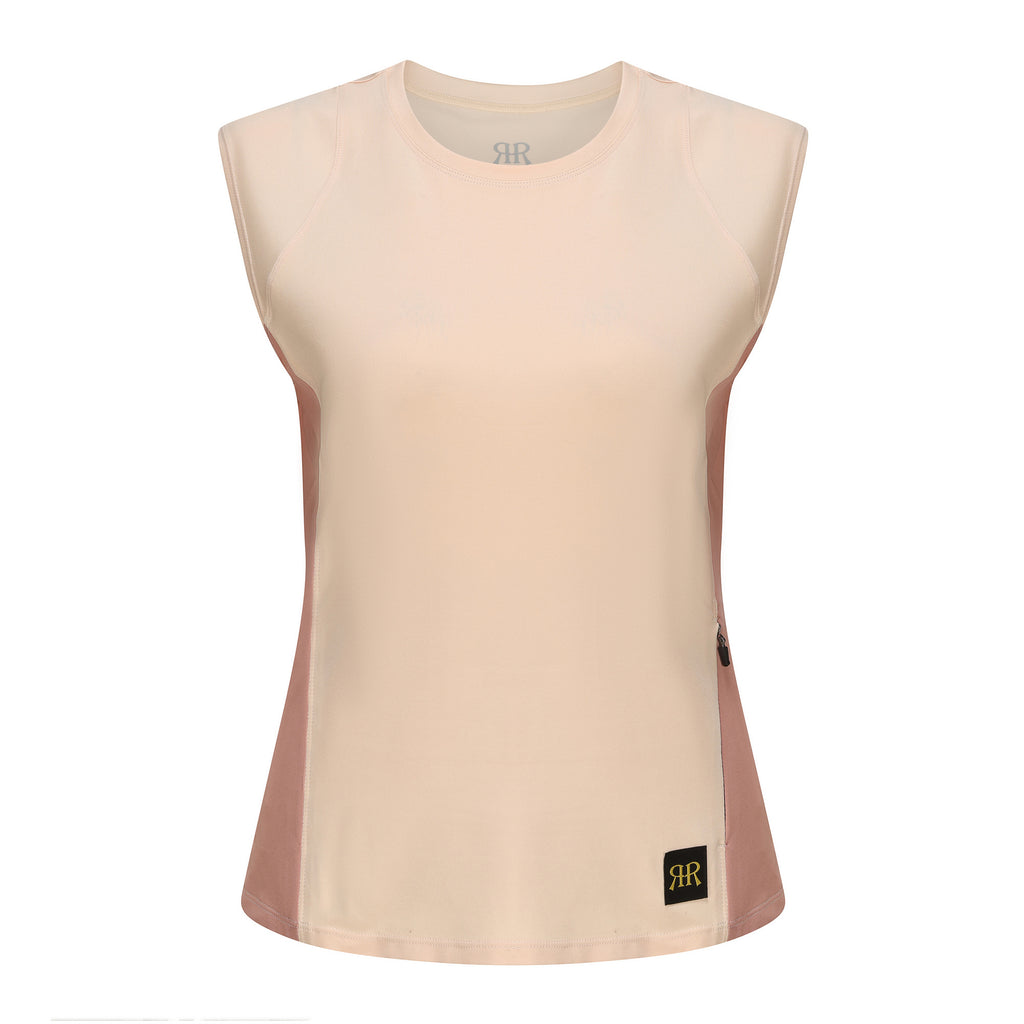 Cap Sleeve Hiking Tank Top - Pink