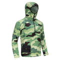 Men's Rash Guard Shirts UPF 50+ UV with Hoodie - Green Camo